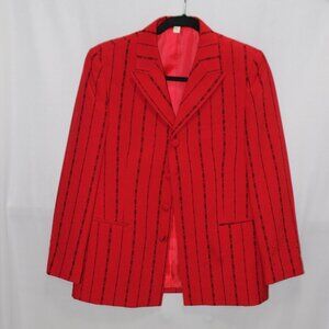 Women's Vintage Alberto Celini Milan Italy Hand Taylored Red Jacket